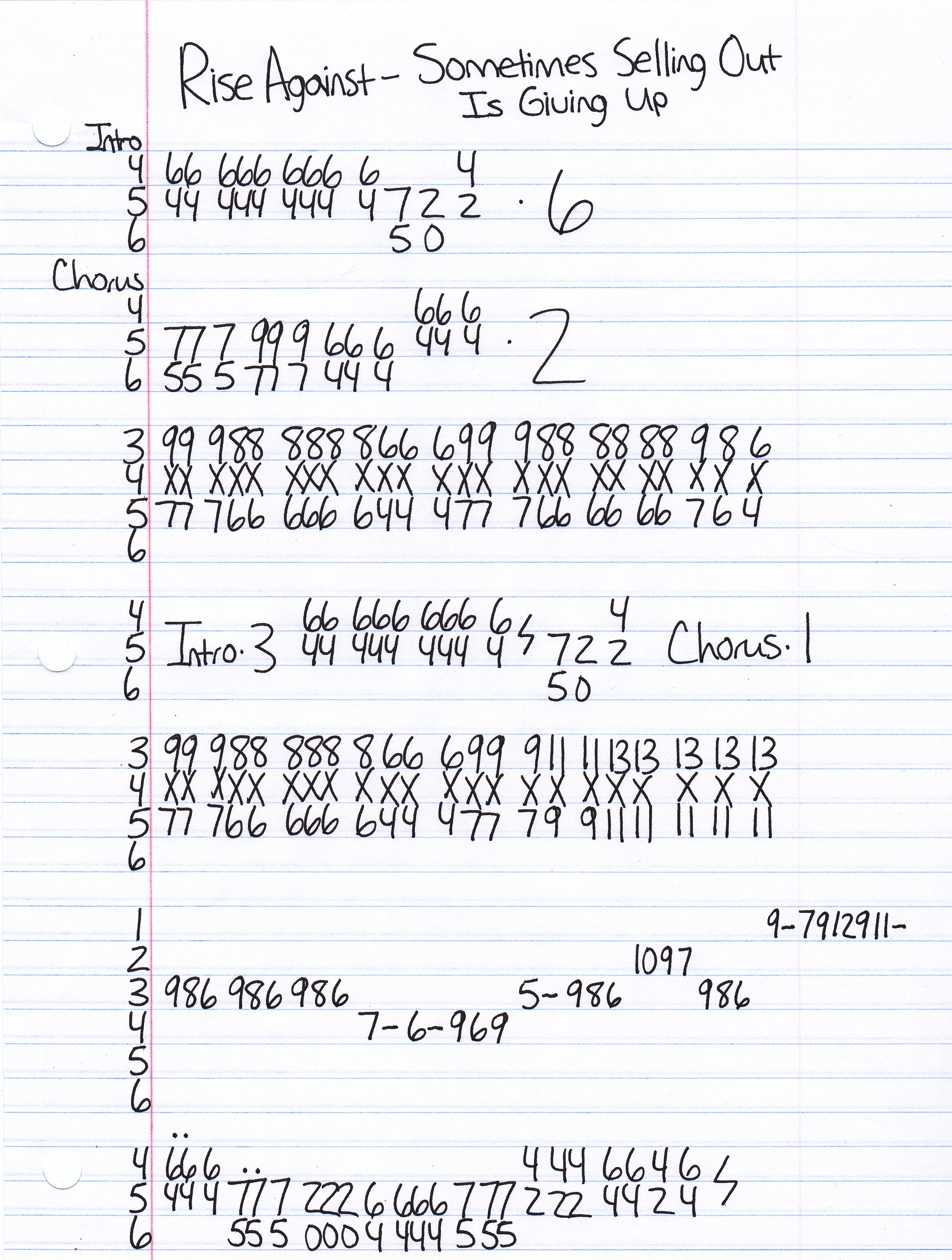 High quality guitar tab for Sometimes Selling Out Is Giving Up by Rise Against off of the album The Unraveling. ***Complete and accurate guitar tab!***